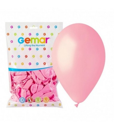 Balony Gemar 26 cm - 10" - pastelowe jasnoróżowe Pink G90/057 - 100 sztuk
