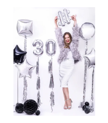 Balony foliowe 2026 - srebrne 35 cm