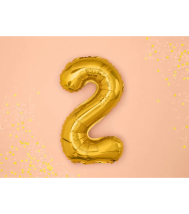 Balony foliowe 2026 - złote 35 cm