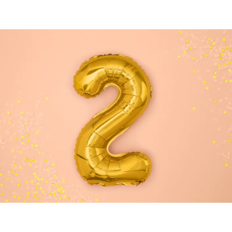 Balony foliowe 2026 - złote 35 cm