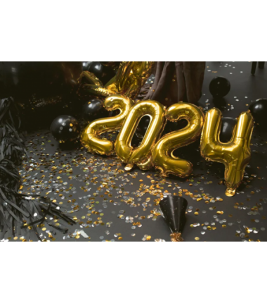 Balony foliowe 2026 - złote 35 cm