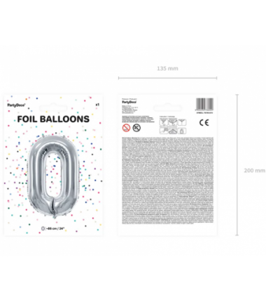 Balony foliowe 2026 - srebrne 86 cm