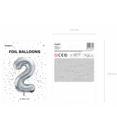 Balony foliowe 2026 - srebrne 86 cm