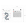 Balony foliowe 2026 - srebrne 86 cm