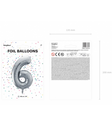 Balony foliowe 2026 - srebrne 86 cm