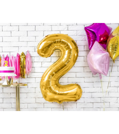Balony foliowe 2026 - złote 86 cm