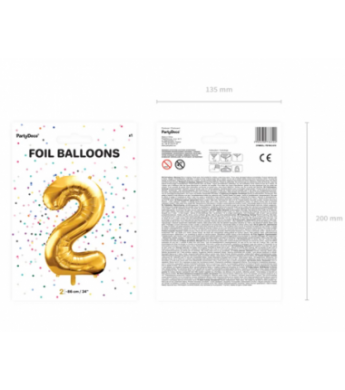 Balony foliowe 2026 - złote 86 cm