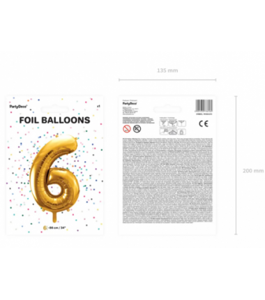 Balony foliowe 2026 - złote 86 cm