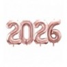 Balony foliowe 2026 - różowozłote 86 cm