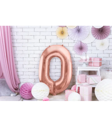 Balony foliowe 2026 - różowozłote 86 cm