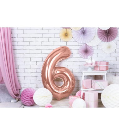 Balony foliowe 2026 - różowozłote 86 cm
