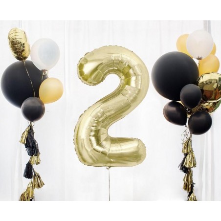 Balony foliowe 2026 - złote szampańskie 85 cm