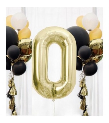 Balony foliowe 2026 - złote szampańskie 85 cm