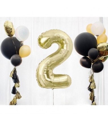 Balony foliowe 2026 - złote szampańskie 85 cm