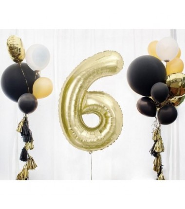 Balony foliowe 2026 - złote szampańskie 85 cm