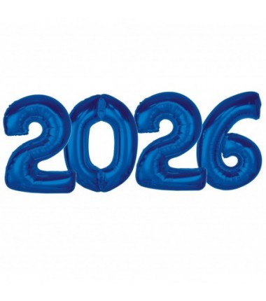 Balony foliowe 2026 - niebieskie granatowe 92 cm SMART