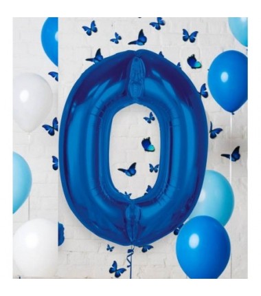 Balony foliowe 2026 - niebieskie granatowe 92 cm SMART