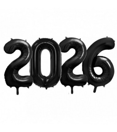 Balony foliowe 2026 - czarne 86 cm