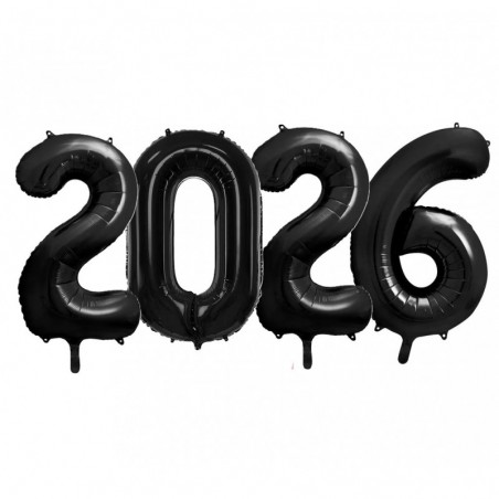Balony foliowe 2026 - czarne 86 cm