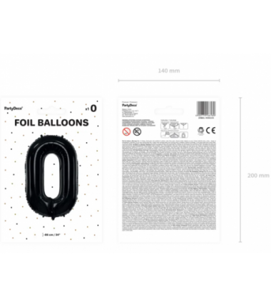 Balony foliowe 2026 - czarne 86 cm