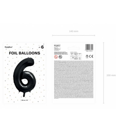 Balony foliowe 2026 - czarne 86 cm