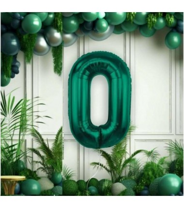Balony foliowe 2026 - ciemna zieleń butelkowa 85 cm