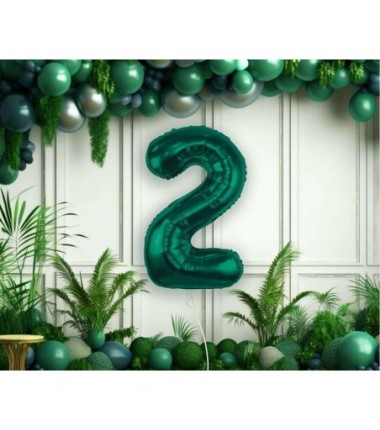 Balony foliowe 2026 - ciemna zieleń butelkowa 85 cm