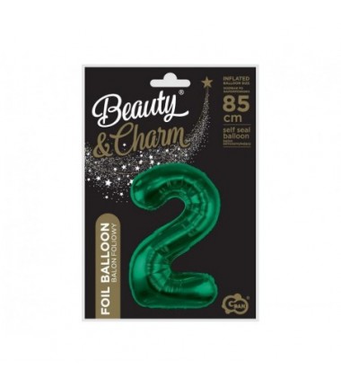 Balony foliowe 2026 - ciemna zieleń butelkowa 85 cm