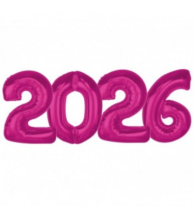 Balony foliowe 2026 - różowe 92 cm
