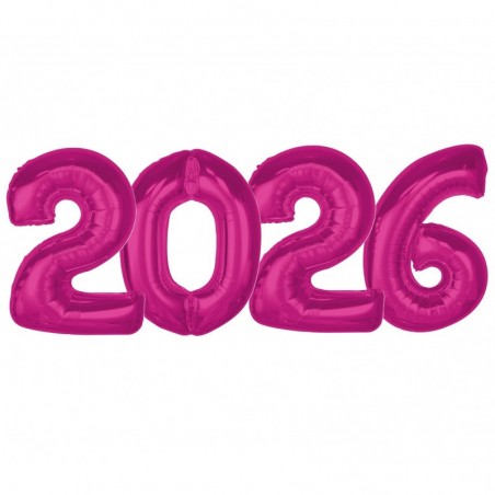 Balony foliowe 2026 - różowe 92 cm