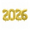 Balony foliowe 2026 - jasnozłote 72 cm