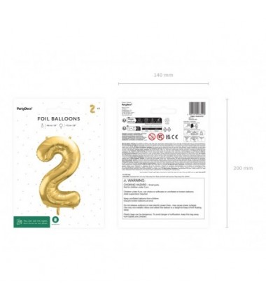 Balony foliowe 2026 - jasnozłote 72 cm