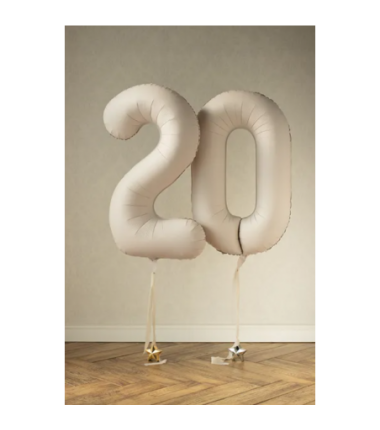 Balony foliowe 2026 - jasny beżowy matowy 86 cm