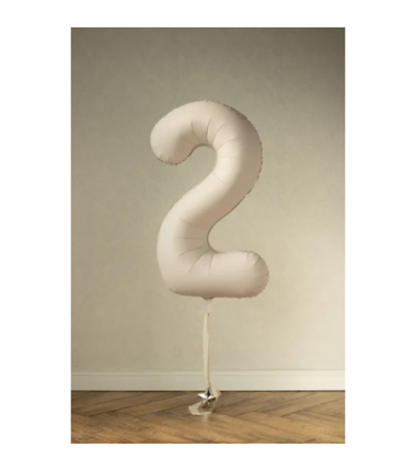Balony foliowe 2026 - jasny beżowy matowy 86 cm