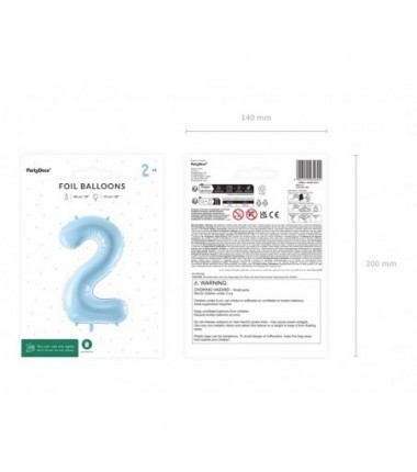 Balony foliowe 2026 - jasny niebieski 72 cm