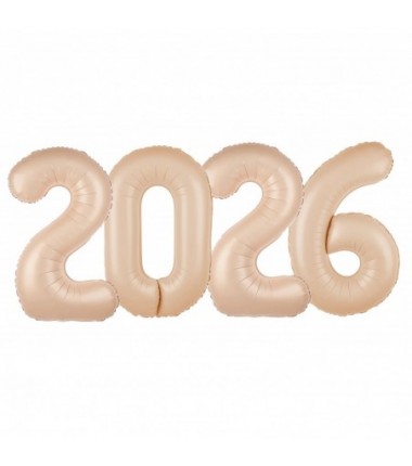 Balony foliowe 2026 - karmelowe 100 cm