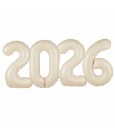 Balony foliowe 2026 - kremowe 100 cm