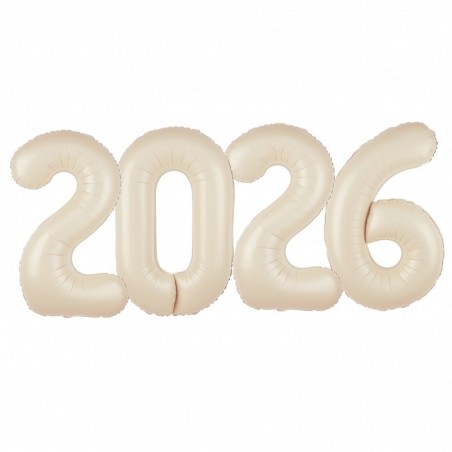 Balony foliowe 2026 - kremowe 100 cm