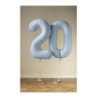 Balony foliowe 2026 - mglisty niebieski matowy 86 cm