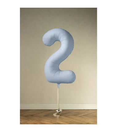Balony foliowe 2026 - mglisty niebieski matowy 86 cm