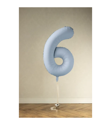 Balony foliowe 2026 - mglisty niebieski matowy 86 cm