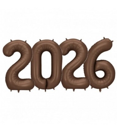 Balony foliowe 2026 - mocca 86 cm