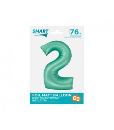 Balony foliowe 2026 - miętowe 76 cm
