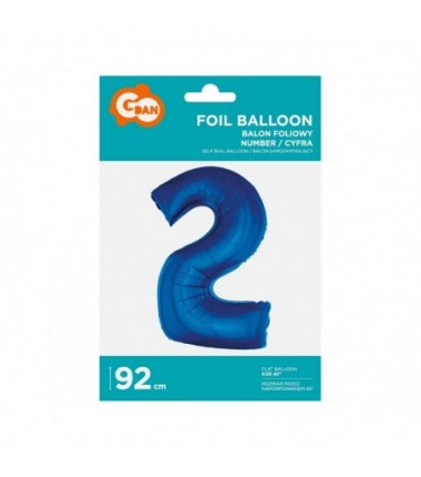 Balony foliowe 2026 - niebieskie granatowe 92 cm