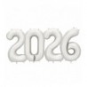 Balony foliowe 2026 - srebrne satynowe 86 cm