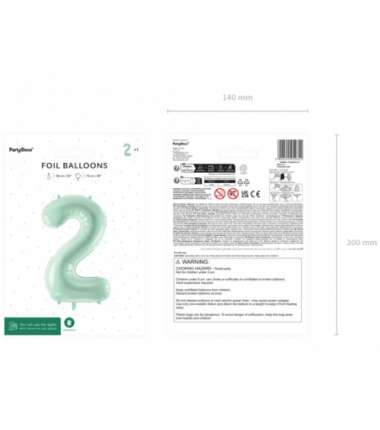 Balony foliowe 2026 - zielone 72 cm