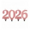 ŚWIECZKI RÓŻOWOZŁOTE - NOWY ROK ! - 2026 - ok. 8 cm