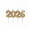 ŚWIECZKI ZŁOTE - NOWY ROK ! - 2026 - ok. 4,5 cm