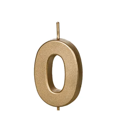 ŚWIECZKI ZŁOTE - NOWY ROK ! - 2026 - ok. 4,5 cm