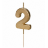 ŚWIECZKI ZŁOTE - NOWY ROK ! - 2026 - ok. 4,5 cm